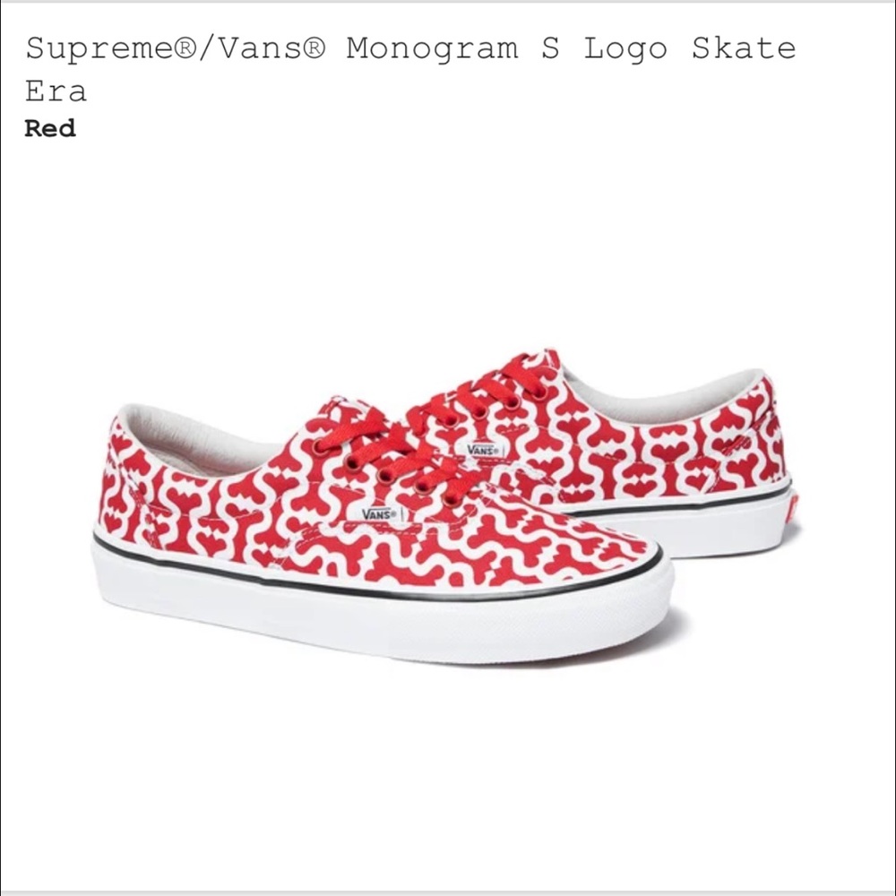 Supreme Vans Monogram S Logo Skate Era🆕